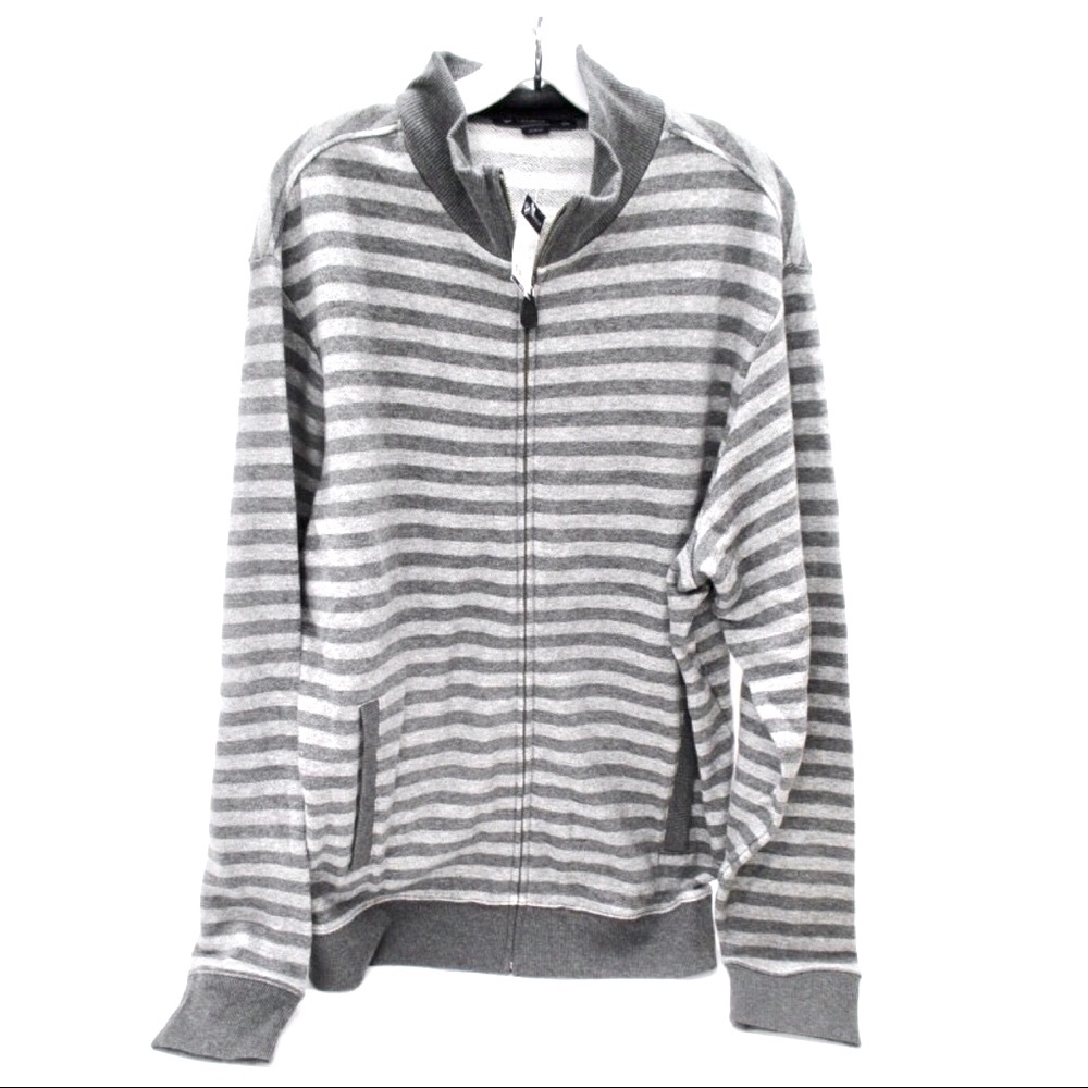 NWT Cremieux Striped French Terry Knit Sweater